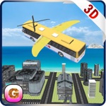 Flying School Bus Simulator - Extreme Stunt Bus Airplane Flight Pilot