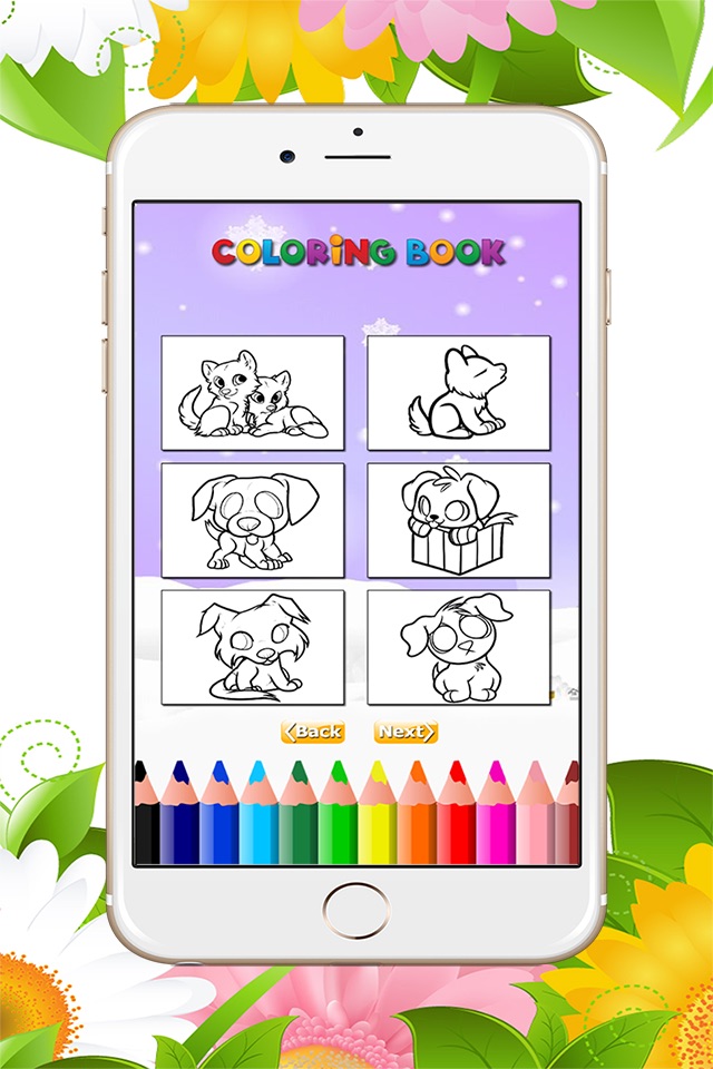 The Puppy Coloring Book: Learn to color and draw a puppy siberian and more, Free games for children screenshot 3