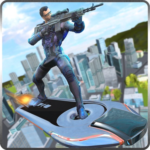 Hoverboard Sniper Shooter 3D - Futuristic Flying Board with Sniper Shooting Experience icon