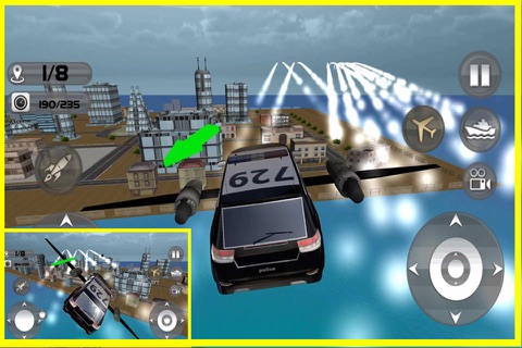 Floating Police Car Flying Cars – Futuristic Flight Simulator PRO game screenshot 3