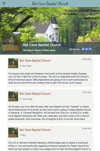 Bat Cave Baptist Church screenshot 2