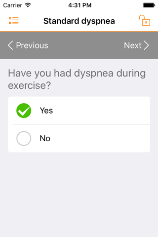 Vyntus™ Questionnaire screenshot 4