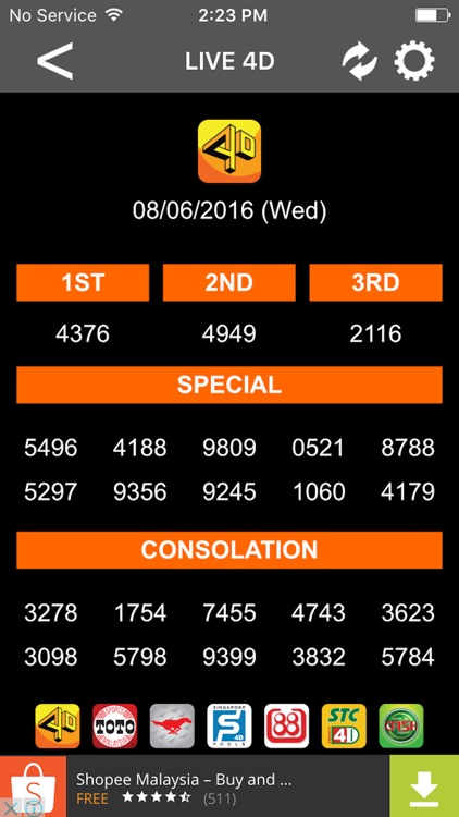 LIVE 4D RESULTS MALAYSIA