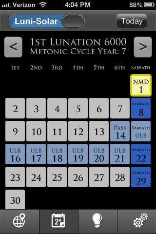 WLC Biblical Calendar screenshot 2