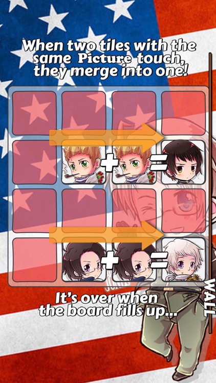 2048 PUZZLE " Hetalia " Edition Anime Logic Game Character.s