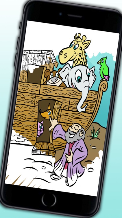 Children's Bible coloring book for kids - Paint drawings of Old and New Testaments