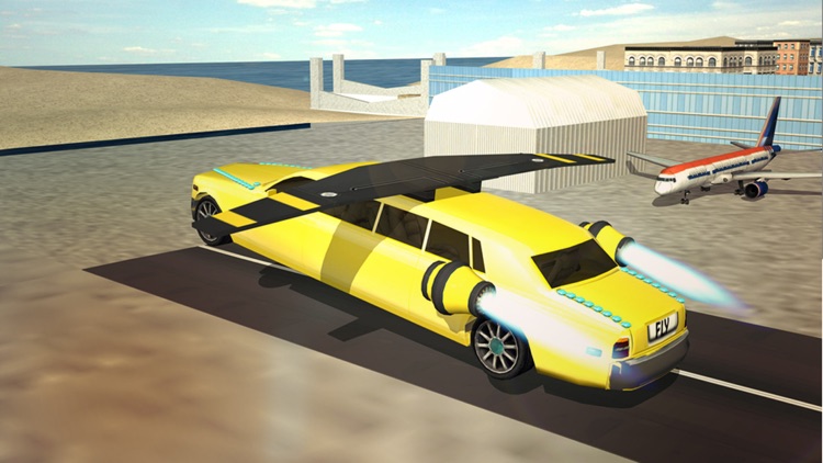 Flying Limo Driving simulator 2016