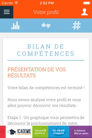 Bilan de compétences screenshot 3