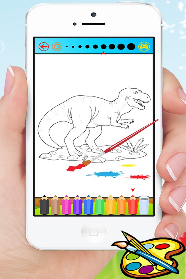 Dinosaur Coloring Book HD - Paint Colorful Dinos for Kids screenshot 2