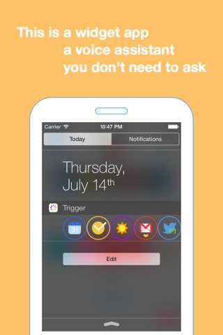 Trigger widget screenshot 2