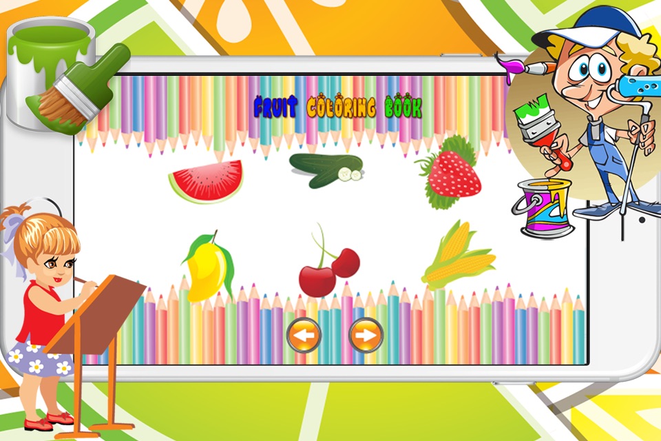 Chase of fruitpop farm coloring book for babies screenshot 2