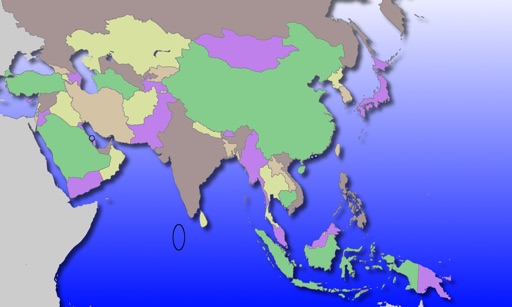 Asia Map Quiz iOS App