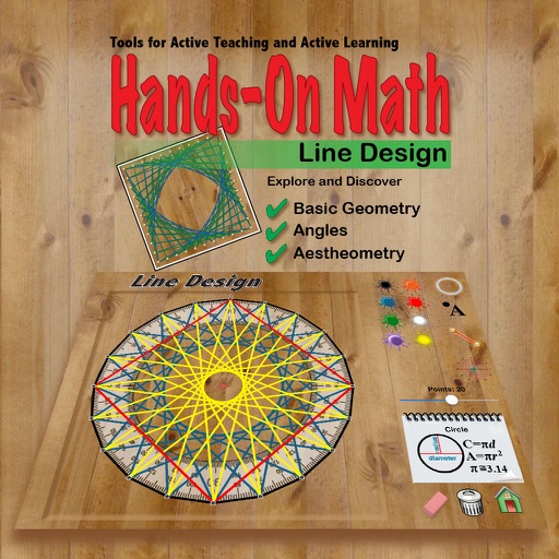 Hands-On Math Line Design Icon