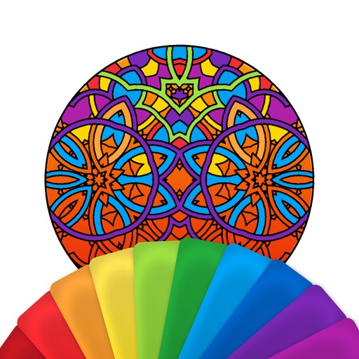 Mandalas to Color - Stress Relievers Relaxation Techniques Coloring Book for Adults Icon