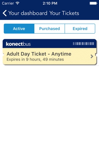 Konectbus and Norwich Park & Ride, mobile tickets screenshot 4