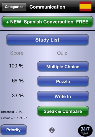 Spanish Phrases 24/7 Language Learning screenshot 2