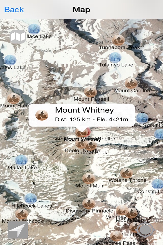 US Mountains, peaks and hills in augmented reality screenshot 2