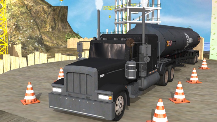 Cargo Truck Parking n Driving on Road of Bones