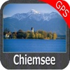 Chiemsee GPS Navi Karte für bootfahren angeln und segeln