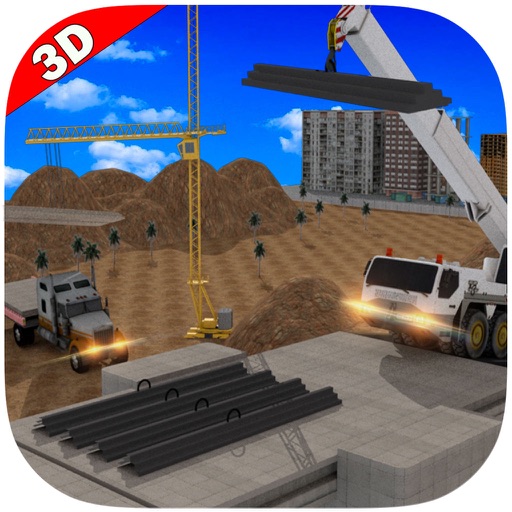 Bridge Builder Crane Simulator 3D Icon