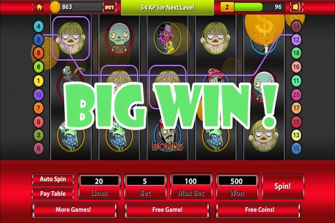 Zombie Las Vegas Casino Slots machine! lucky game of the day screenshot 3