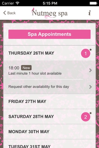 Nutmeg Spa screenshot 3