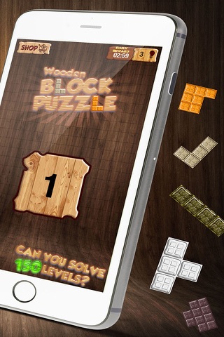 Wooden Block Puzzle  - Best Brain Games For Kids and Adults with Wood Puzzle Building Blocks screenshot 2