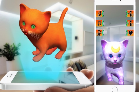 AR Virtual Pet - 3D kitten augmented reality simulator screenshot 3