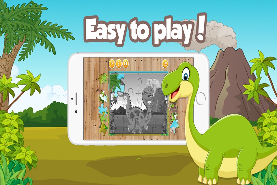 Dino Puzzle Games For Kids Free - Dinosaur Jigsaw Puzzles For Preschool Toddlers Girls and Boys screenshot 4
