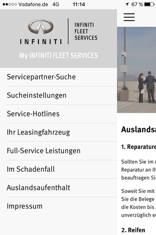 My Infiniti Fleet Services screenshot 2