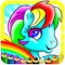Icon pony games for girls - my coloring book for toddler and little kids who love unicorn