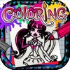 Coloring Book : Painting Pictures on Monster High Cartoon for Pro