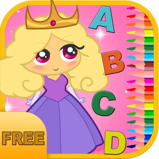 Free ABCs Kids Coloring for Princess