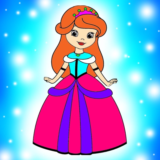 Coloring Book Enjoy Paintbox Color Princess Edition iOS App