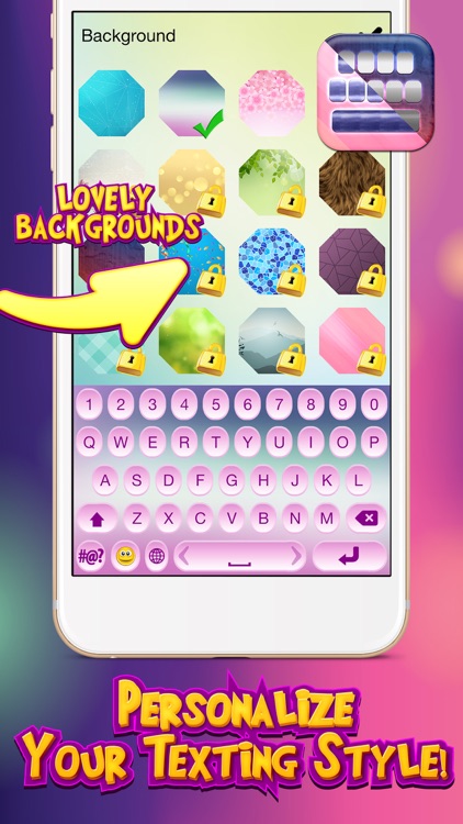 Love My Keyboard! Colorful Girly Themes with Flirty Symbols and Cute Font.s for Text.ing screenshot-3