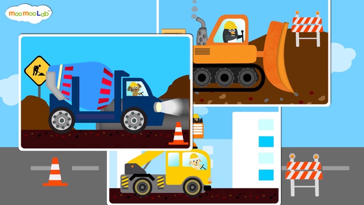 Construction Vehicles - Digger, Loader Puzzles, Games and Coloring Activities for Toddlers and Preschool Kids screenshot-4