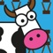 FlappyKo is a game where your cow jumps through two rows of vaulting boxes, one hanging down from above and one on the floor, while collecting money