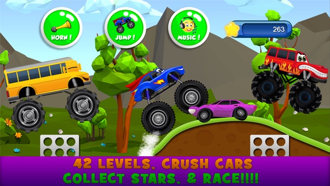 Monster Trucks Kids Racing Game(圖4)-速報App