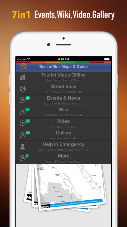 Monterey Tour Guide: Best Offline Maps with StreetView and Emergency Help Info