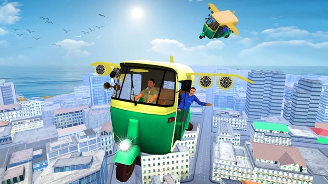 Futuristic Flying tuk tuk rickshaw simulator 3D(圖3)-速報App