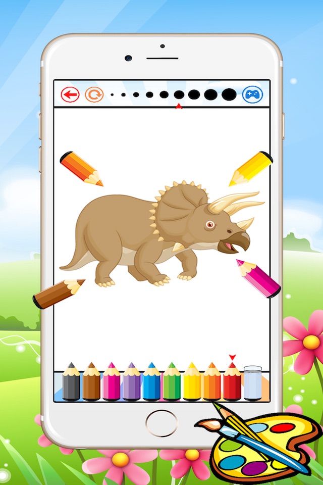 Dinosaur Dragon Coloring Book - Drawing for kid free game, Dino Paint and color games good screenshot 4