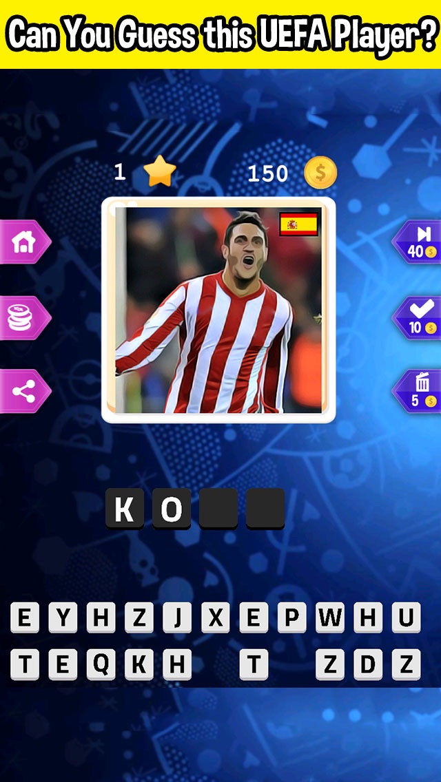 Guess The Football Player Quiz UEFA Edition iPhone App