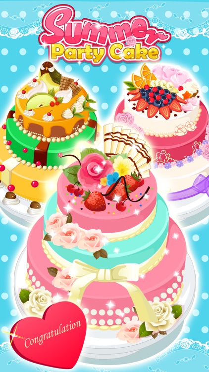 Summer Party Cake - Cooking games for free