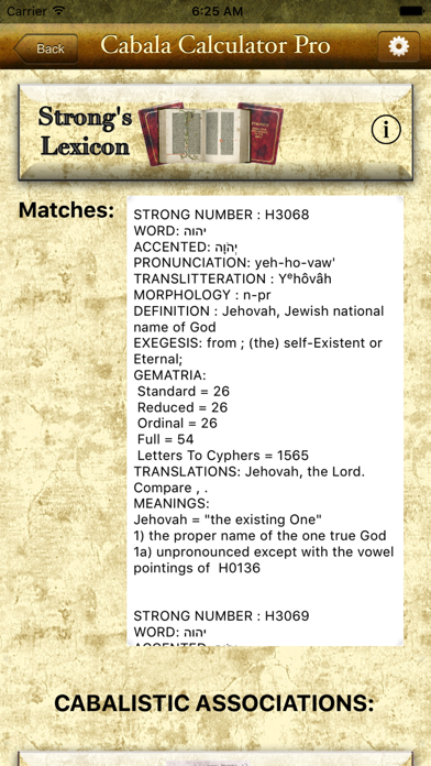 Cabala Calculator Pro Screenshot 4