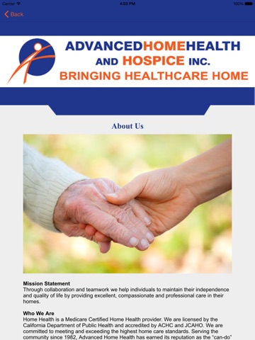 Advanced Home Health Hospice HD screenshot 2