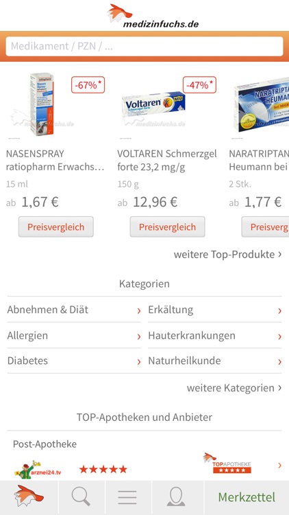 Medizinfuchs Preisvergleich Ap