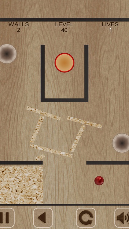 Flying Red Ball and Walls screenshot-3