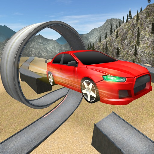 Car Stunts Dangerous Roads Icon