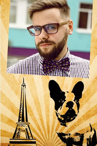 Vintage photo collage editor - frames and stickers - náhled