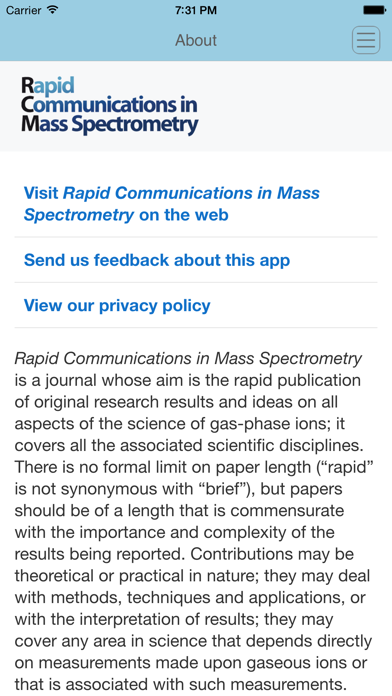 How to cancel & delete Rapid Communications in Mass Spectrometry from iphone & ipad 2